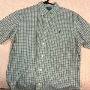 Ralph Lauren Polo plaid short sleeve button down shirt